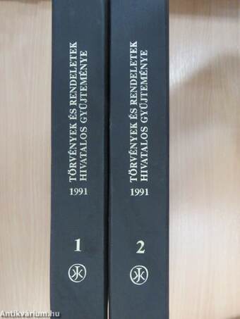 Törvények és rendeletek hivatalos gyűjteménye 1991. 1-2.