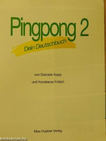 Ping Pong 2. - Dein Deutschbuch