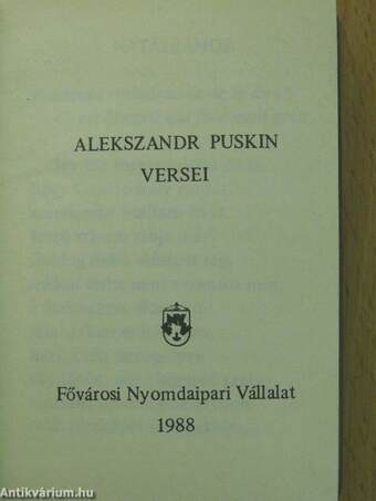 Alekszandr Puskin versei