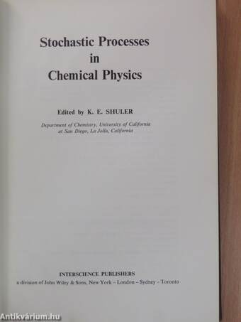 Stochastic Processes in Chemical Physics