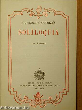 Soliloquia I.