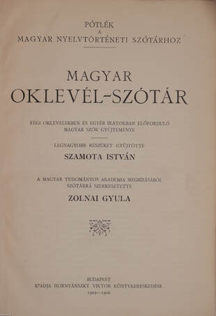 Magyar oklevél-szótár