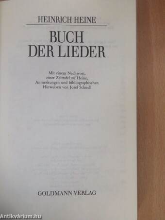 Buch der Lieder