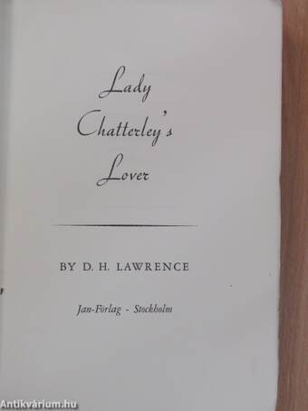 Lady Chatterley's Lover