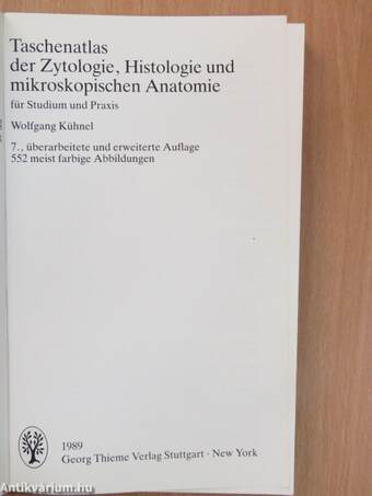 Taschenatlas der Zytologie, Histologie und mikroskopischen Anatomie