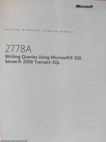 Microsoft Official Course 2778A - CD-vel