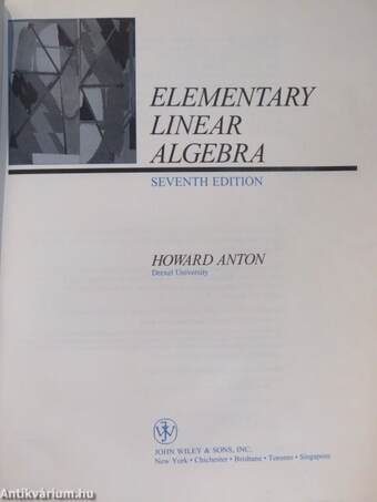 Elementary Linear Algebra