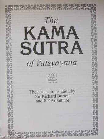 The Kama Sutra of Vatsyayana