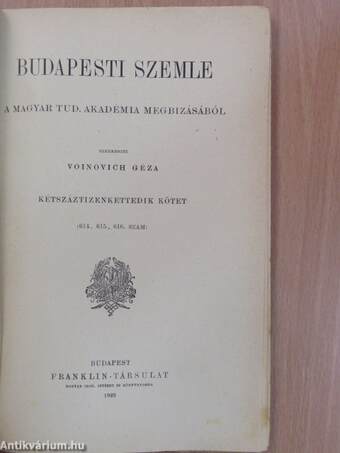 Budapesti Szemle 1929. március