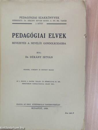 Pedagógiai elvek