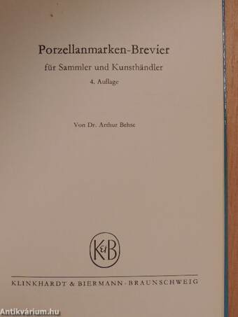 Porzellanmarken-Brevier