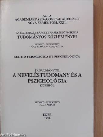 Az Eszterházy Károly Tanárképző Főiskola tudományos közleményei