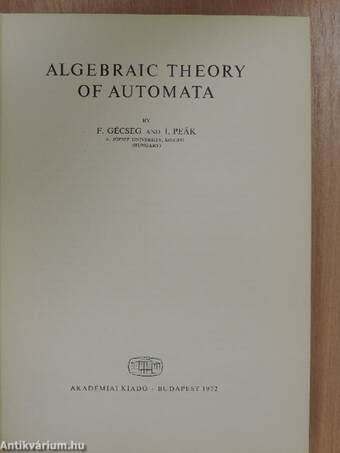 Algebraic Theory of Automata