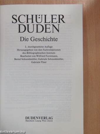 Schülerduden Die Geschichte