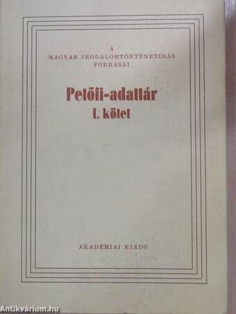 Petőfi-adattár I-II.