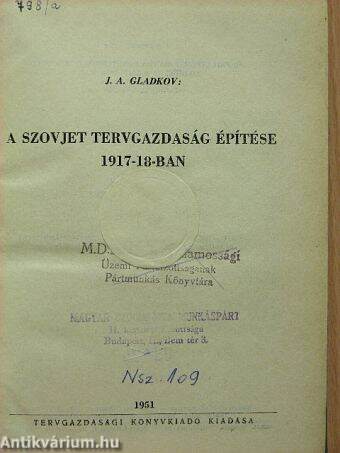 A szovjet tervgazdaság építése 1917-18-ban