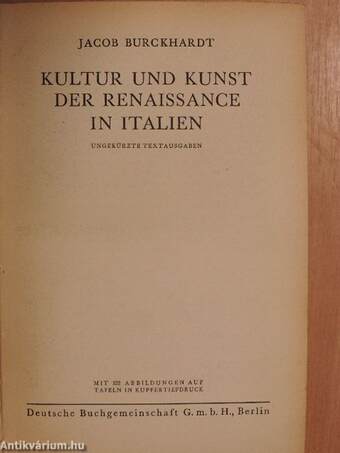 Kultur und Kunst der Renaissance in Italien