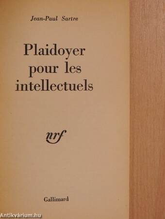 Plaidoyer pour les intellectuels