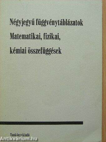 Négyjegyű függvénytáblázatok