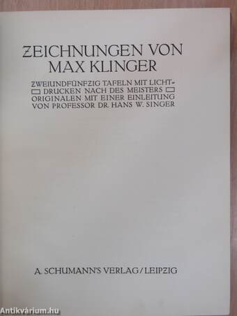 Zeichnungen von Max Klinger