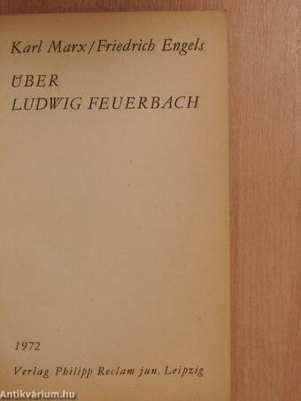 Über Ludwig Feuerbach