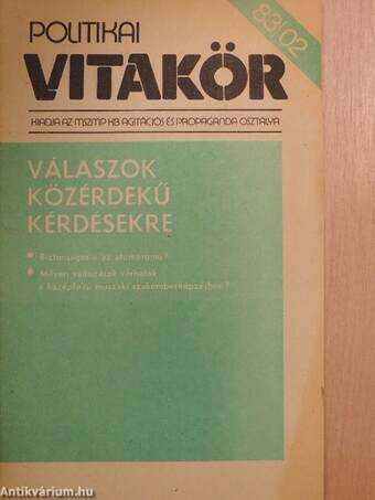 Politikai Vitakör 1983/02