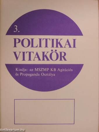 Politikai Vitakör 1976/3.