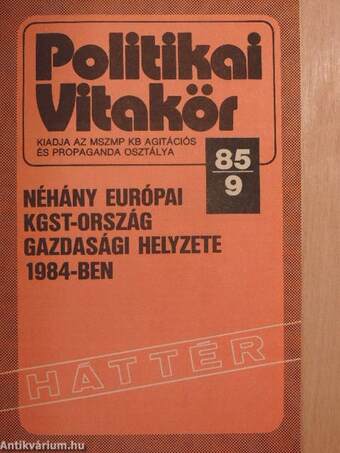 Politikai Vitakör 1985/9.