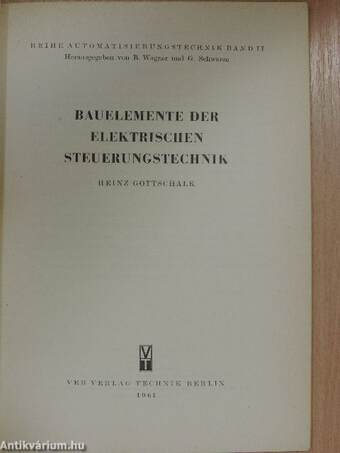 Bauelemente der Elektrischen Steuerungstechnik