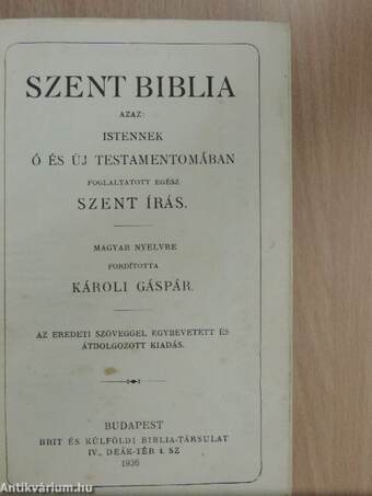 Szent Biblia