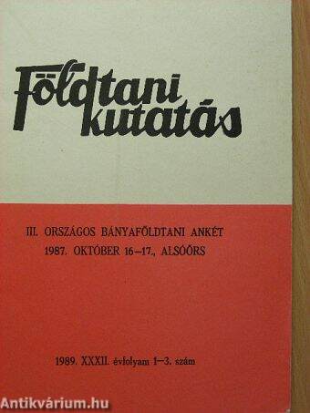 Földtani Kutatás 1989/1-3.