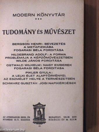 Tudomány és művészet I-II.