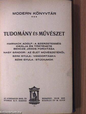 Tudomány és művészet I-II.