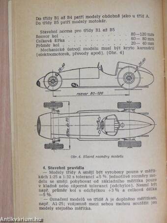 Soutěžní a stavební pravidla automobilových modelů