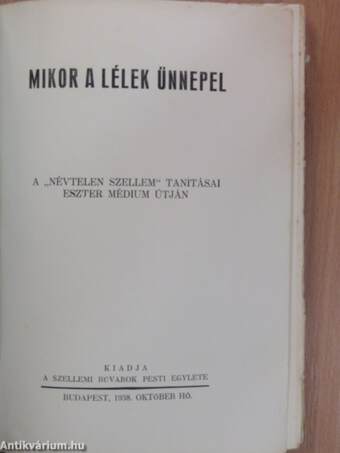 Mikor a lélek ünnepel