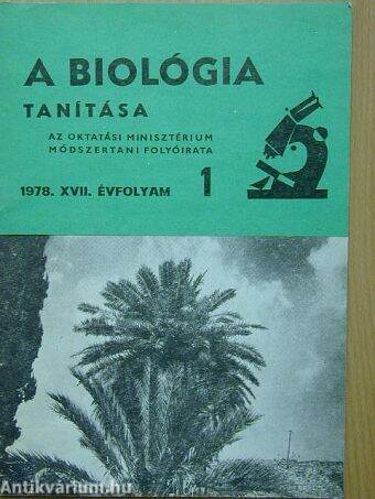 A Biológia Tanítása 1978/1