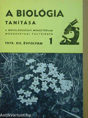 A Biológia Tanítása 1973/1