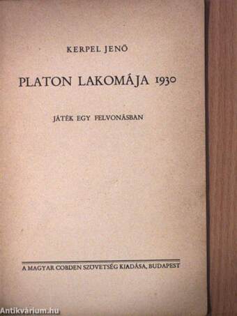 Platon lakomája 1930