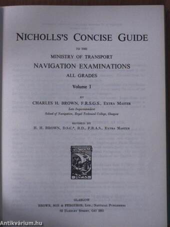 Nicholls's Concise Guide to the Ministry of Transport I-II