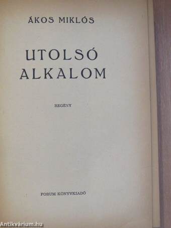 Utolsó alkalom