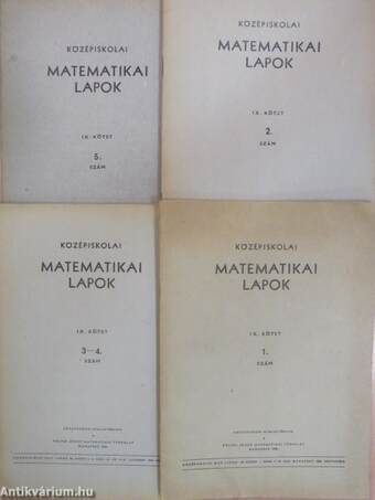 Középiskolai matematikai lapok 1954. IX. kötet 1-5. szám