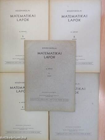 Középiskolai matematikai lapok 1955. X. kötet 1-5.