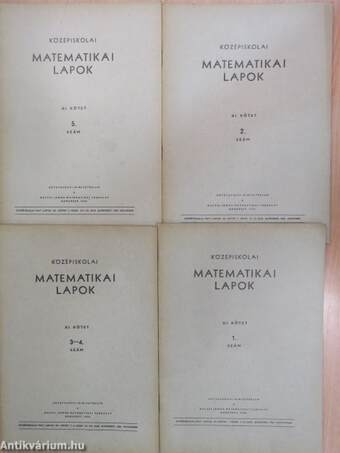 Középiskolai matematikai lapok 1955. szeptember-december (fél évfolyam)