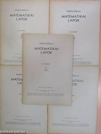 Középiskolai matematikai lapok 1956. XII. kötet 1-5. szám