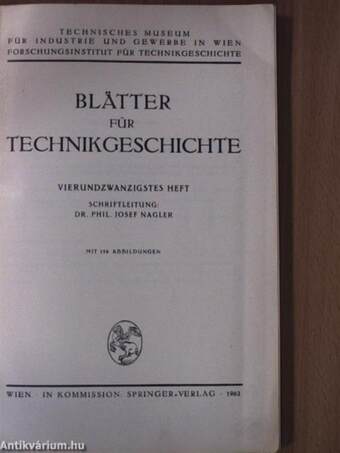 Blätter für Technikgeschichte 24.