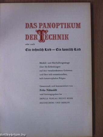 Das Panoptikum der Technik