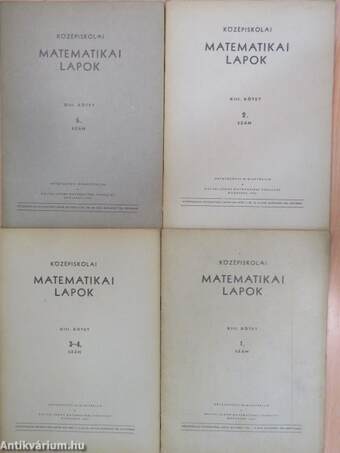 Középiskolai matematikai lapok 1956. XIII. kötet 1-5. szám