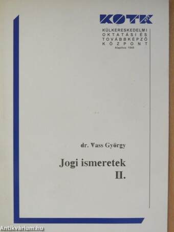 Jogi ismeretek II.