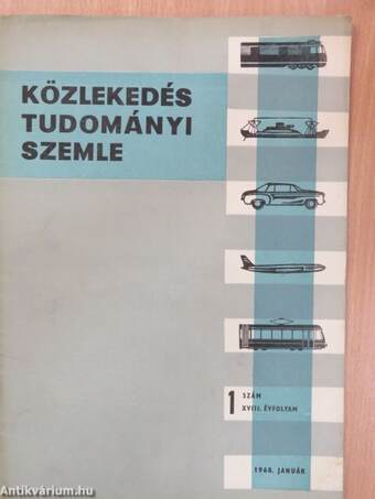 Közlekedéstudományi szemle 1968. január-december