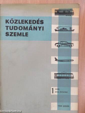 Közlekedéstudományi szemle 1968. január-december